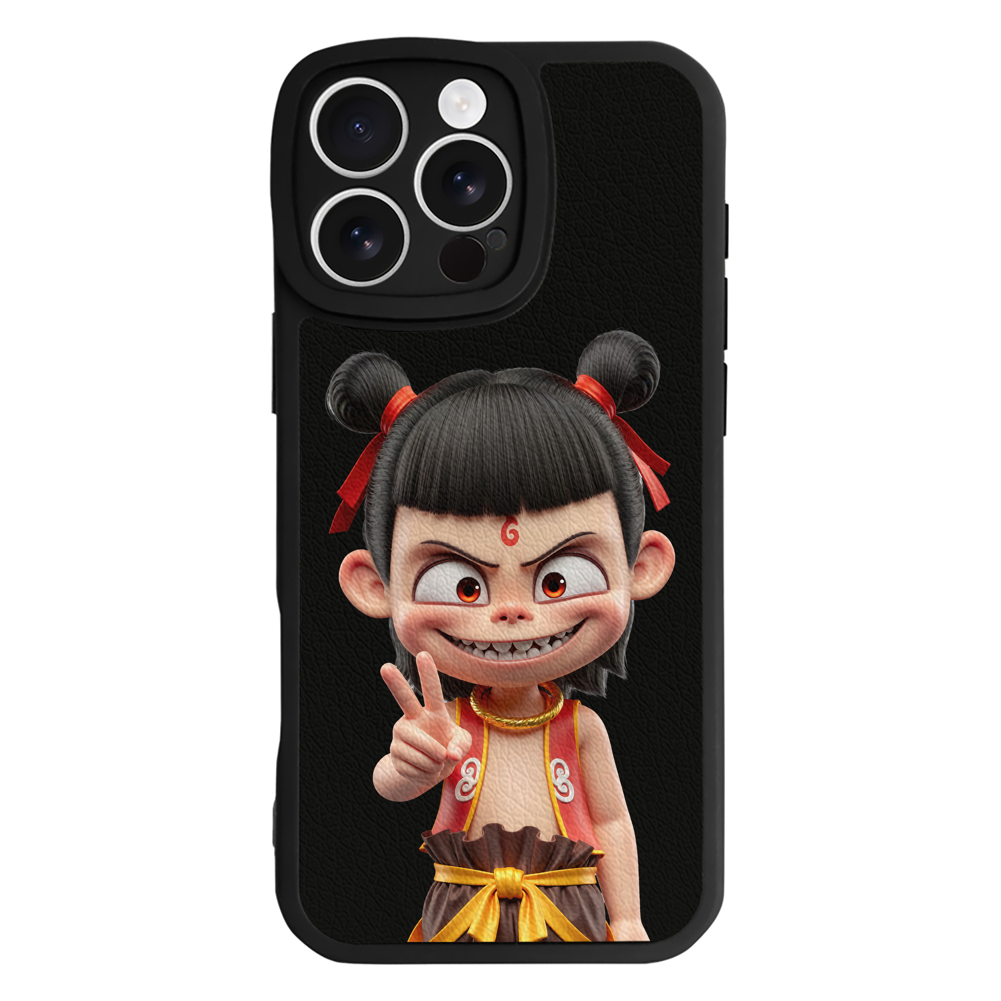 （画像用） Ne Zha 2 ナタ 魔童の大暴れ 【iPhone 16シリーズ対応】シリコンスマホケース（レザー調） 材質：シリコン
